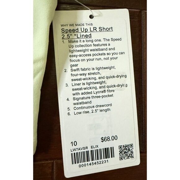 Lululemon Speed Up Low-Rise Lined Short 2.5" in Elixir Womens size 10 W7AVSR - Picture 6 of 16
